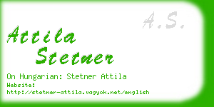 attila stetner business card